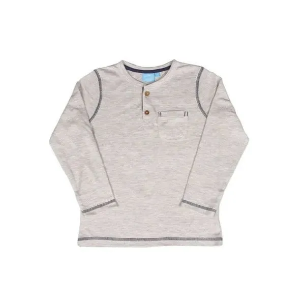 Textured Long Sleeve Henley