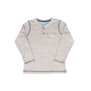 Textured Long Sleeve Henley