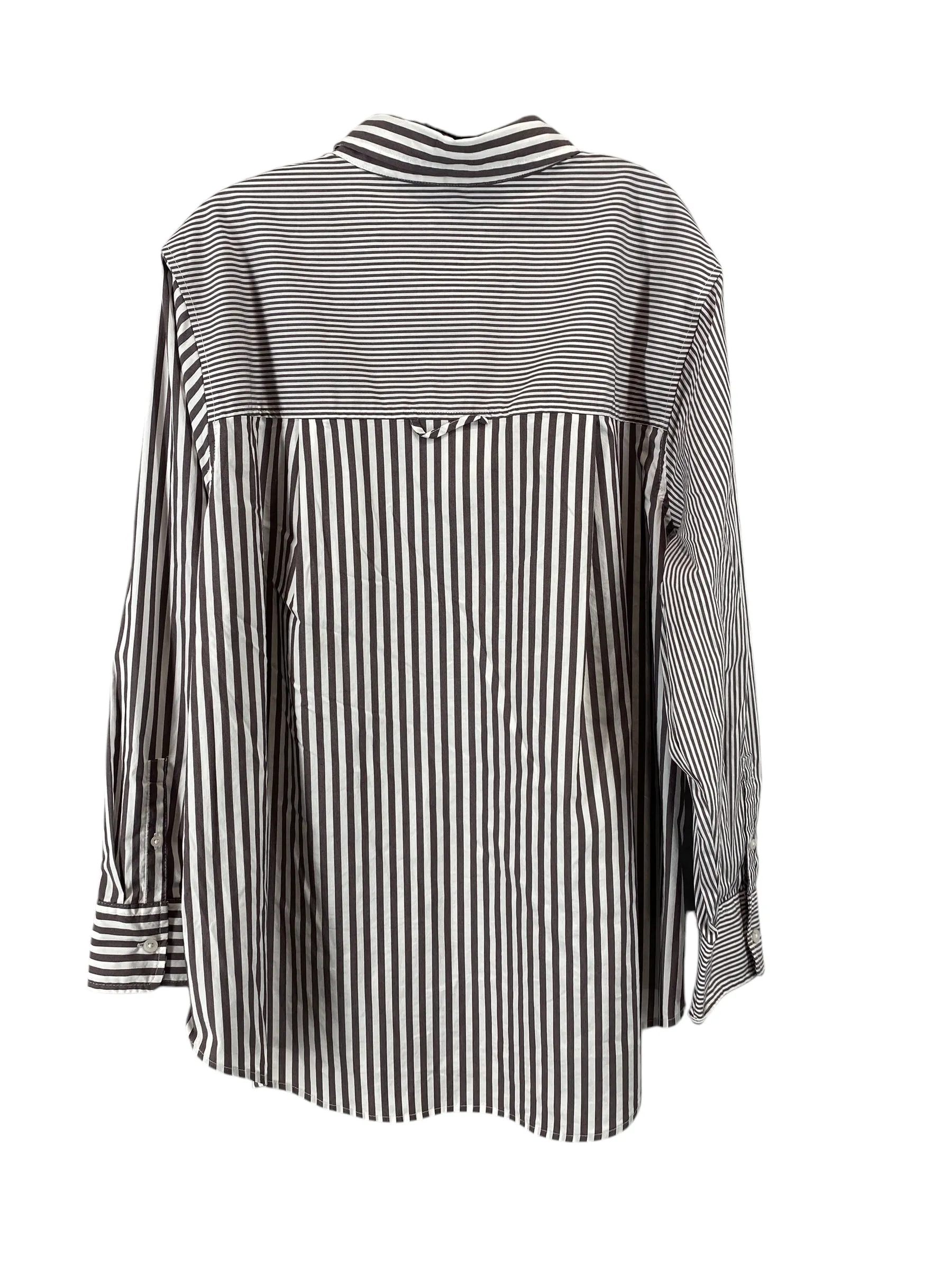 Top Long Sleeve By A New Day In Striped Pattern, Size: Xxl