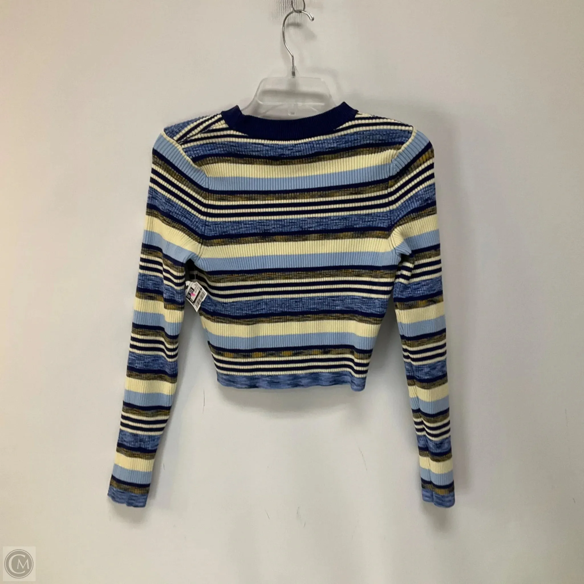 Top Long Sleeve By Cmb In Striped Pattern, Size: M