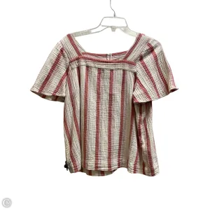 Top Short Sleeve By Madewell In Striped Pattern, Size: M