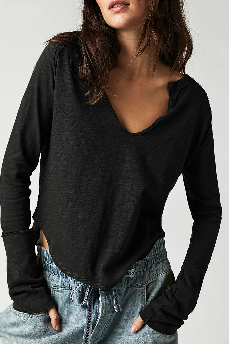 TR3342 V neck Casual Shirt Top Outerwear