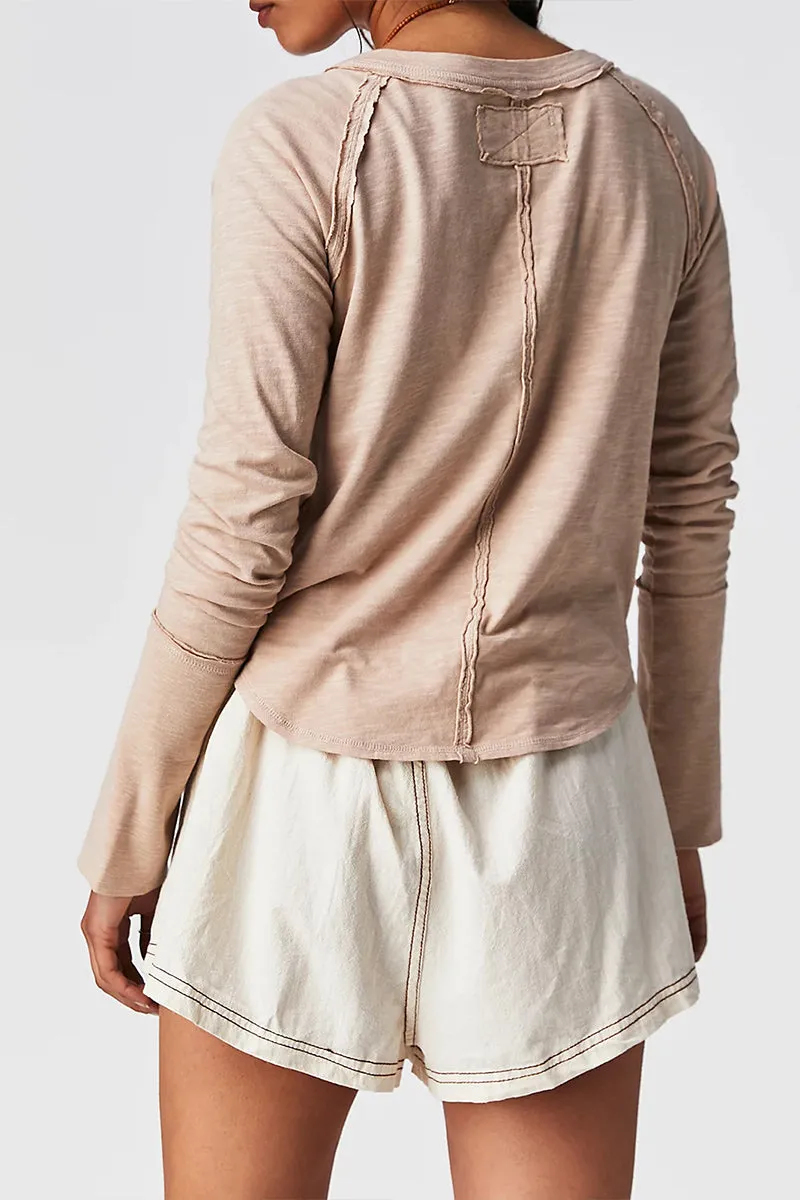 TR3342 V neck Casual Shirt Top Outerwear