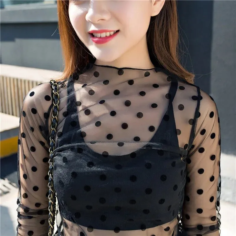 Transparent Undershirt Femininas Clubwear