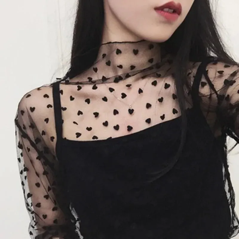 Transparent Undershirt Femininas Clubwear
