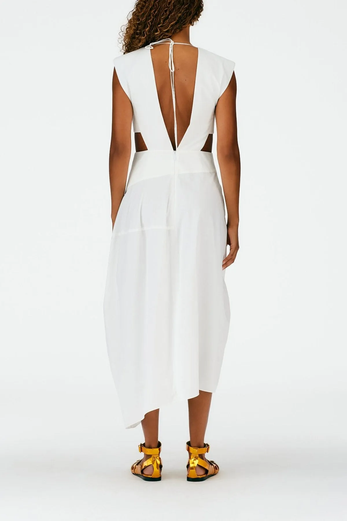 Tulipe Dress in White/Black Multi