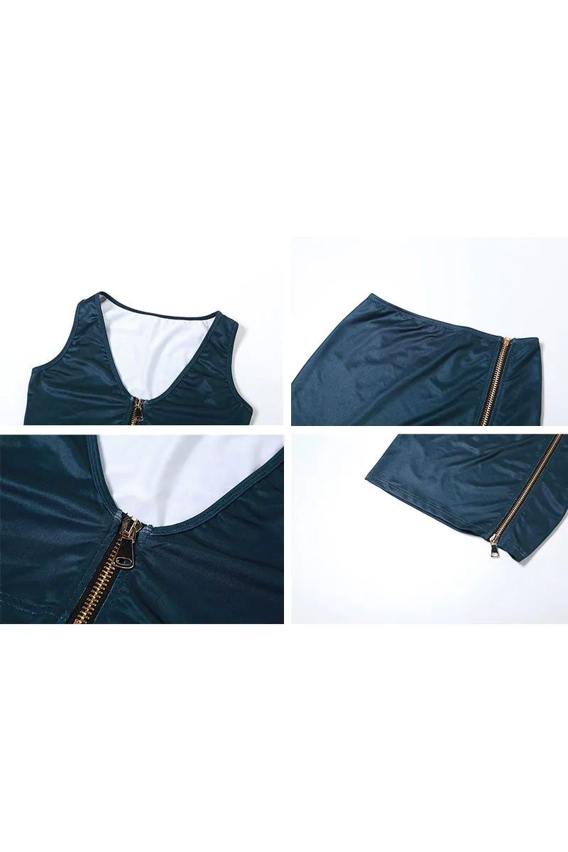 UJ0156 Tank Top and Skirt Set