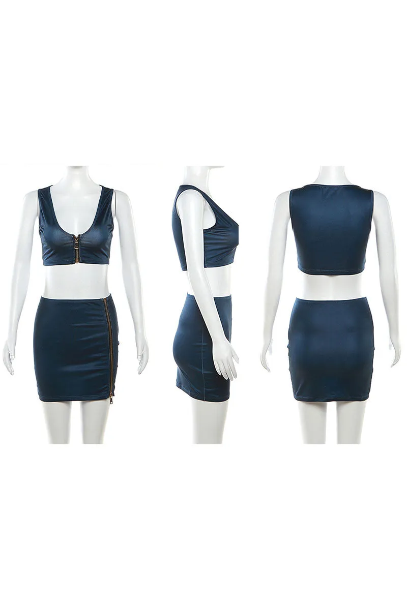 UJ0156 Tank Top and Skirt Set
