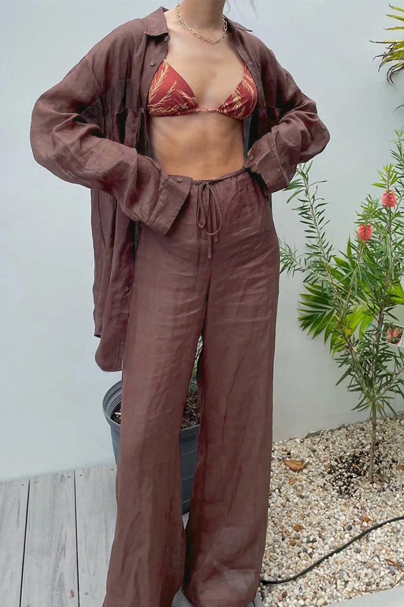 UK0534 Cotton Shirt and Pants Set