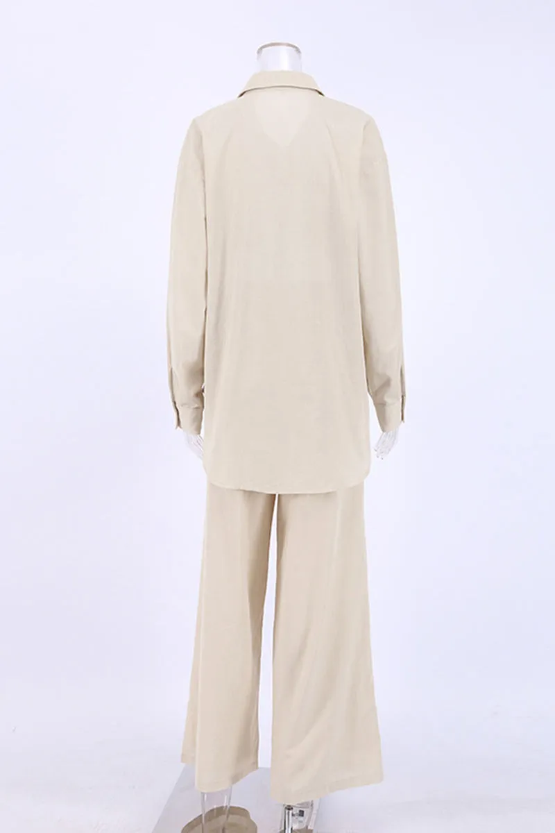 UK0534 Cotton Shirt and Pants Set