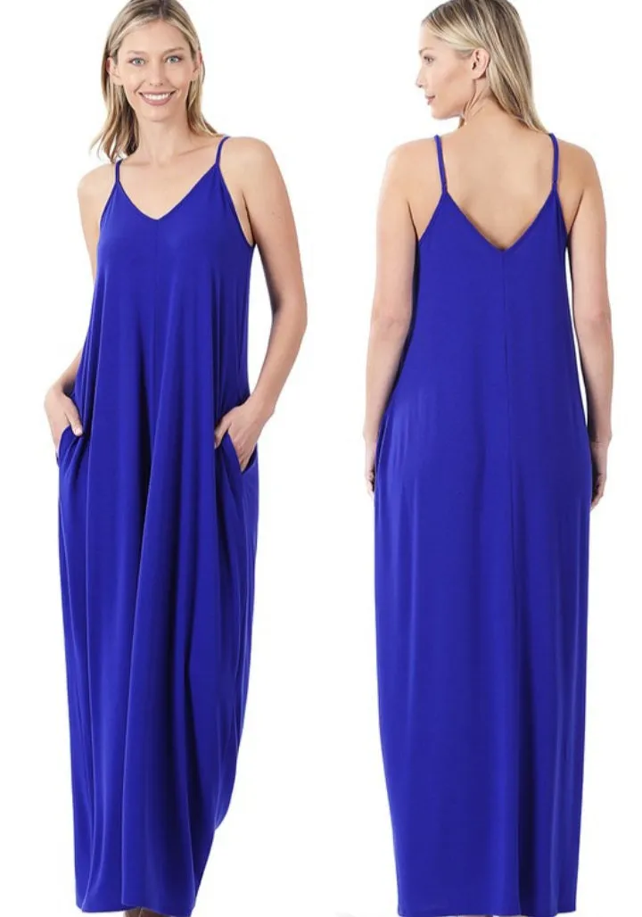 V-NECK MAXI SUN DRESS | ORANGE |
