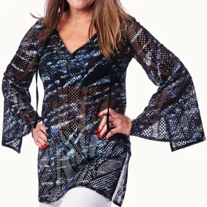 V-Neck Mesh Top