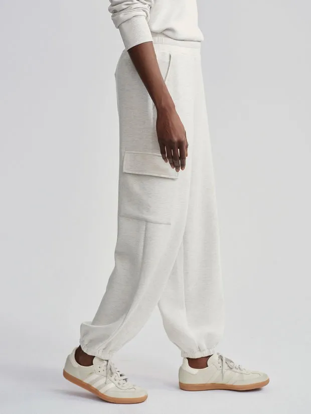 Varley The Cargo Pant 25 in Ivory Marl