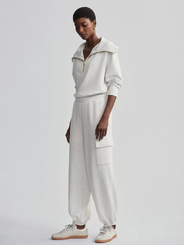 Varley The Cargo Pant 25 in Ivory Marl