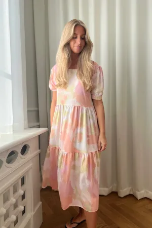 VilmaIC Lang Kjole - Pink Orange