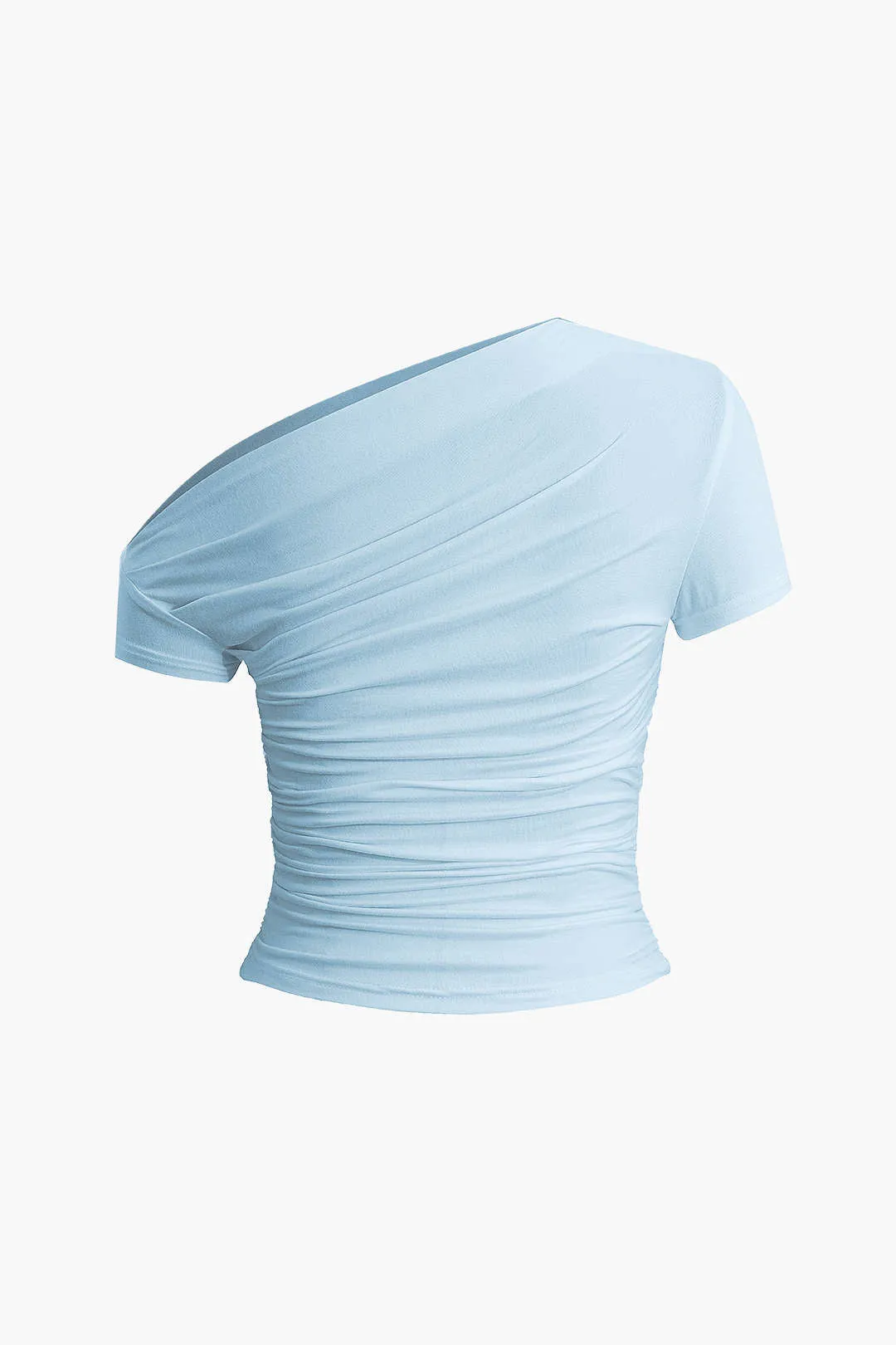 Vintage Asymmetrical Ruched T-Shirt 