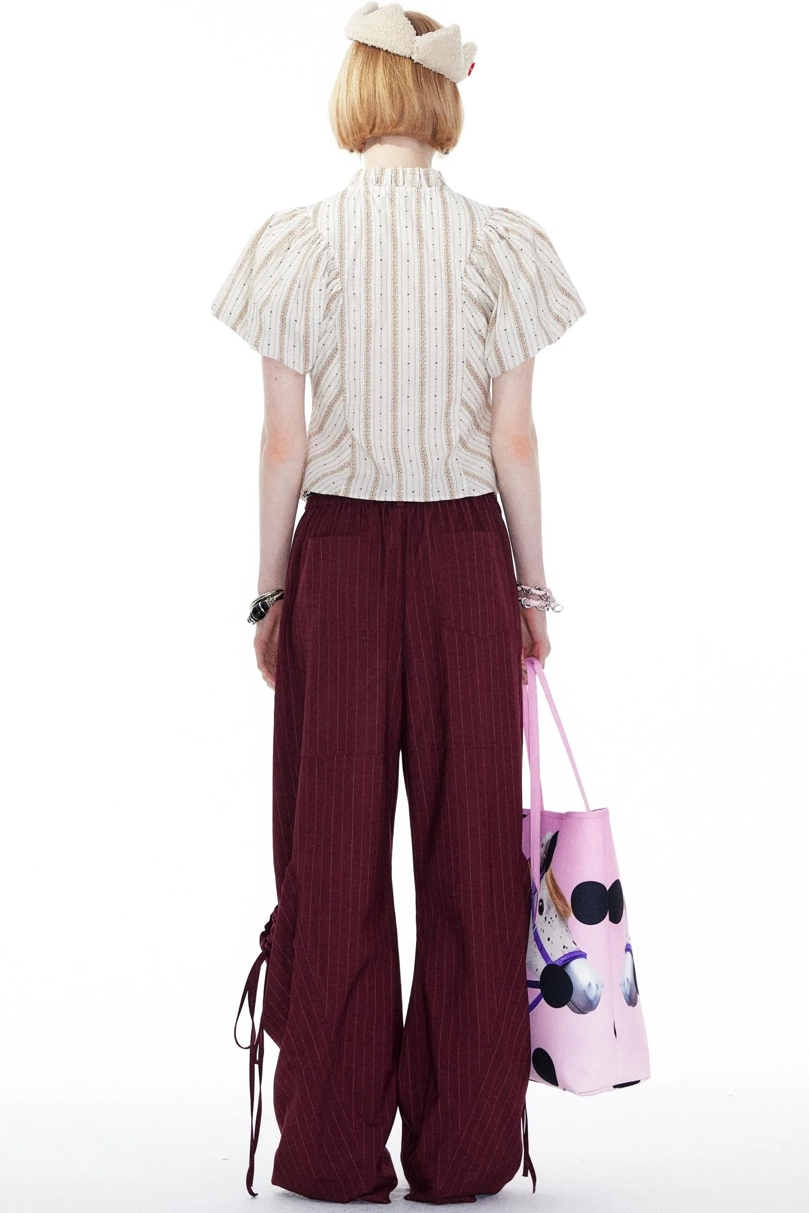 Vintage Striped Waist Top