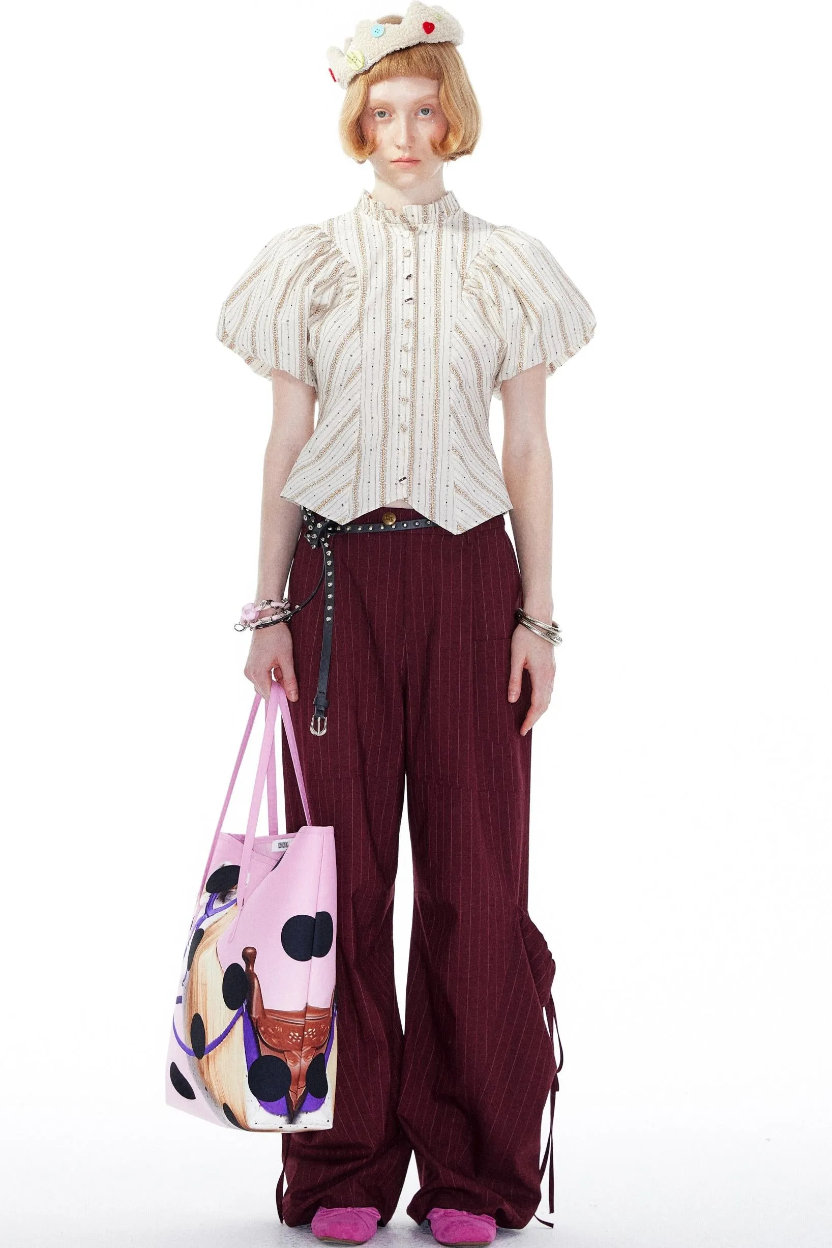 Vintage Striped Waist Top