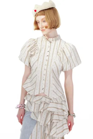 Vintage Striped Waist Top