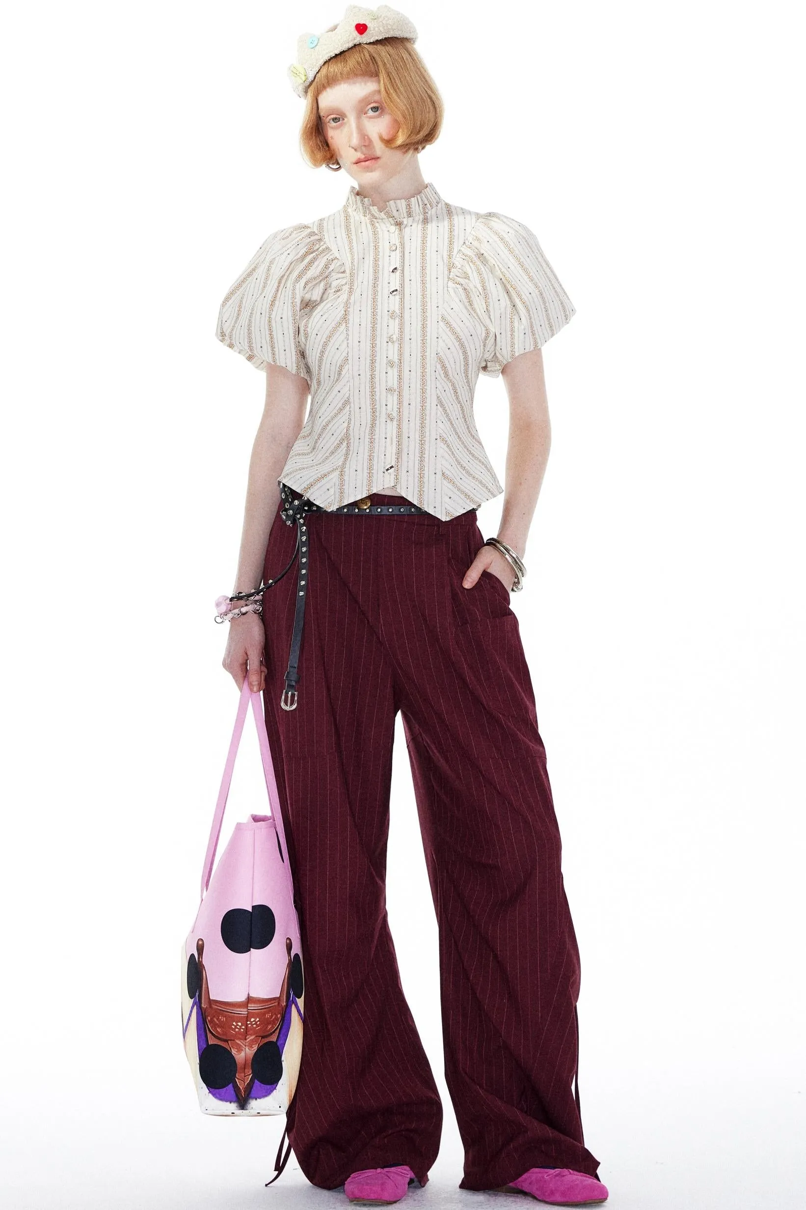 Vintage Striped Waist Top