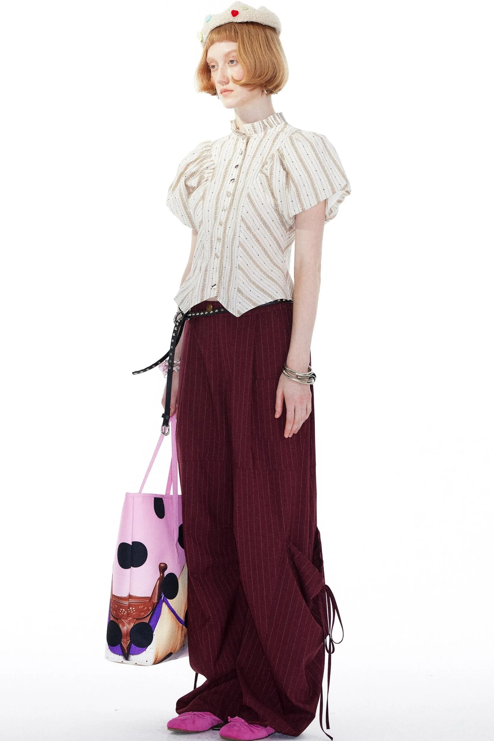 Vintage Striped Waist Top