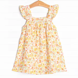 When the Sun Sets Muslin Dress, Yellow