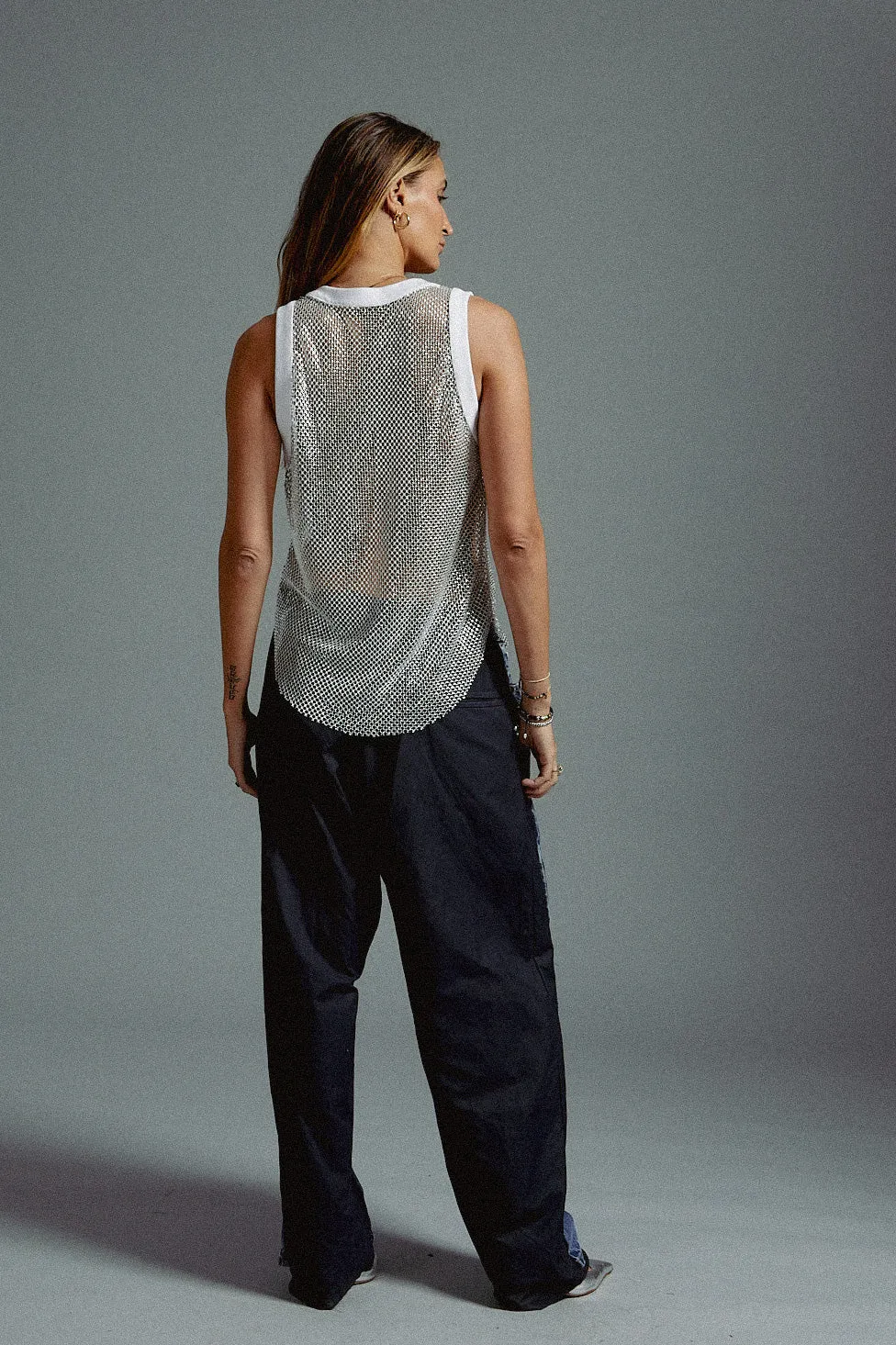 White Crystal Tank Top