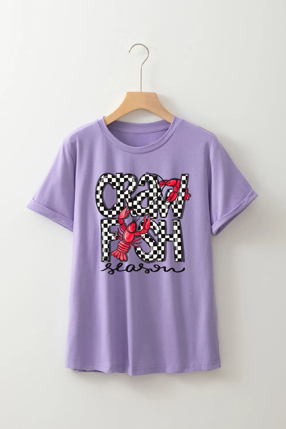 Wisteria Craw Fish Season Graphic Short Sleeve Top