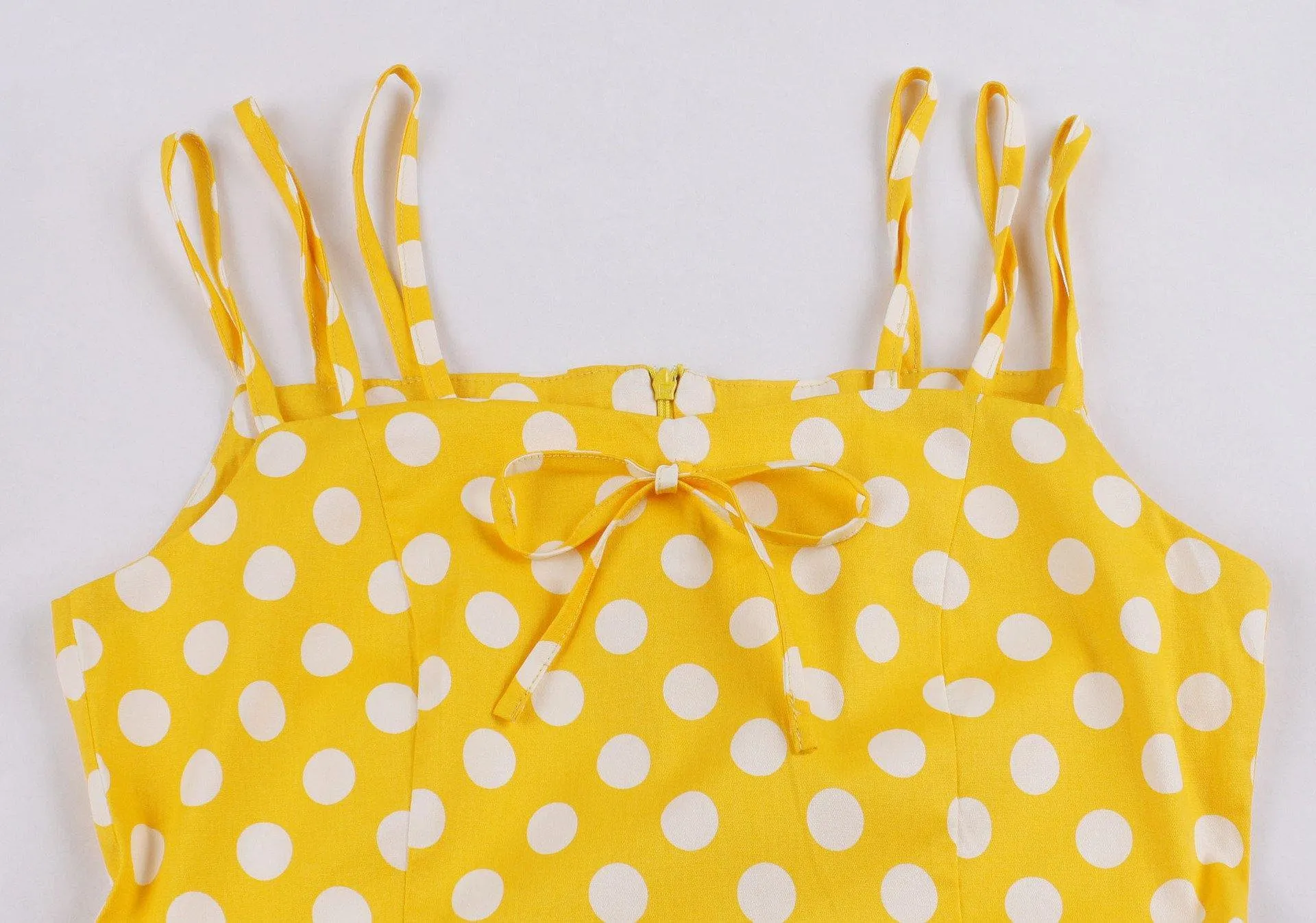 Women Summer Sphagetti Straps Dot Print Dresses