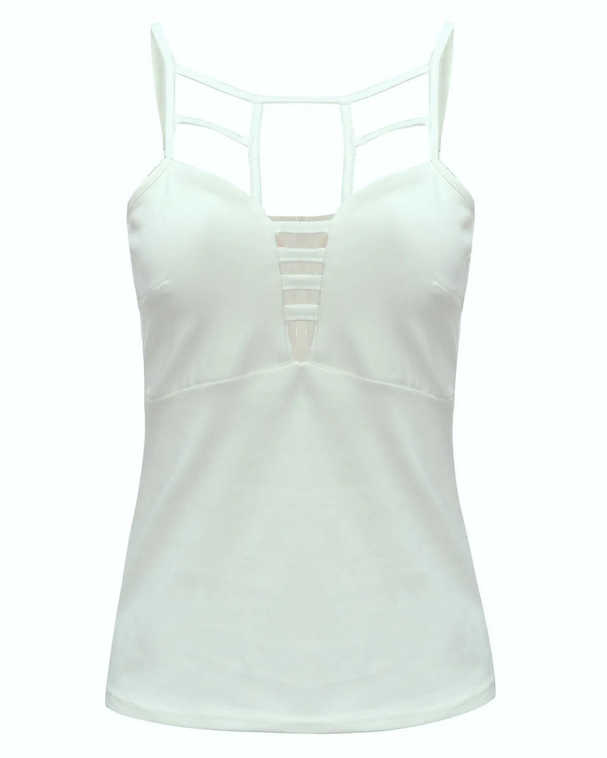Women Tank Tops Ladies Casual Sleeveless Bandage Hollow Out Slim Vest T-shirt Camis Gilet Size S-2XL