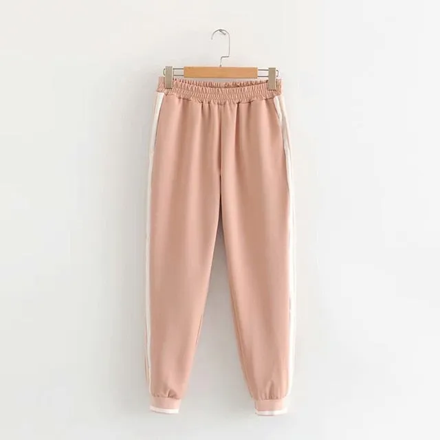 Women Tops and Pencil Jogging Pants Suits Two Piece Sets