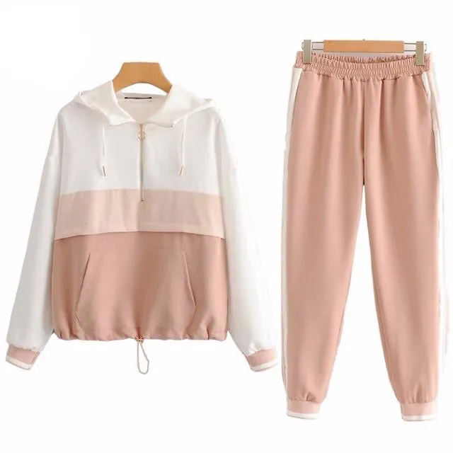 Women Tops and Pencil Jogging Pants Suits Two Piece Sets