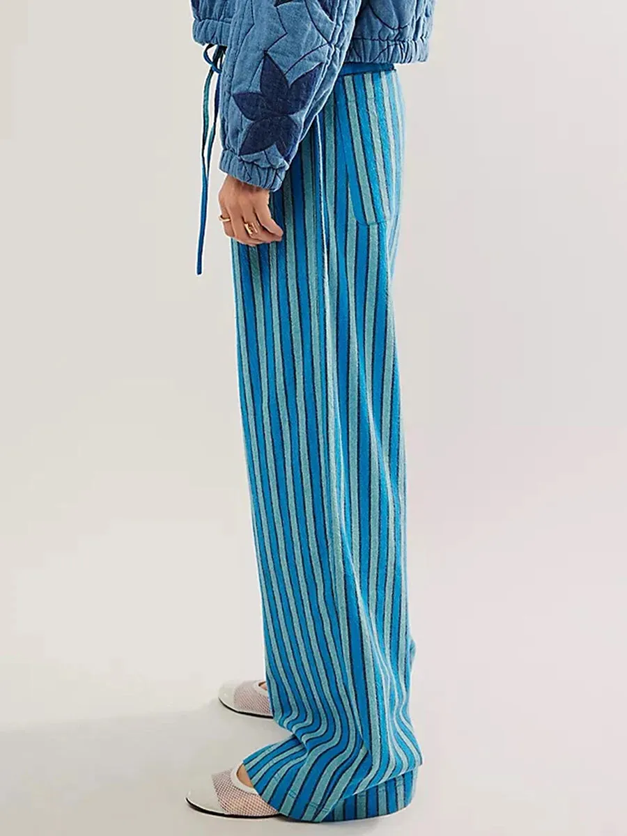 Women’s Baggy Striped Wide Leg Pants