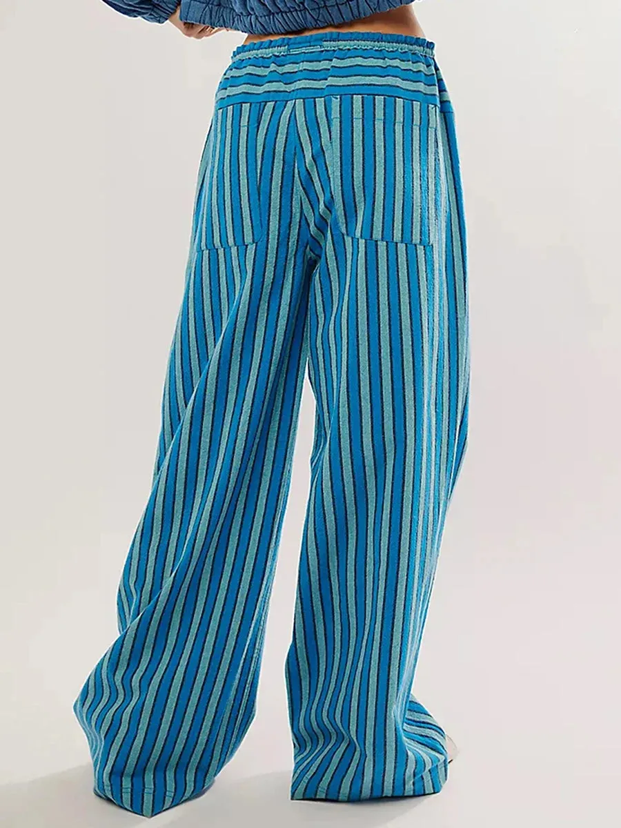 Women’s Baggy Striped Wide Leg Pants