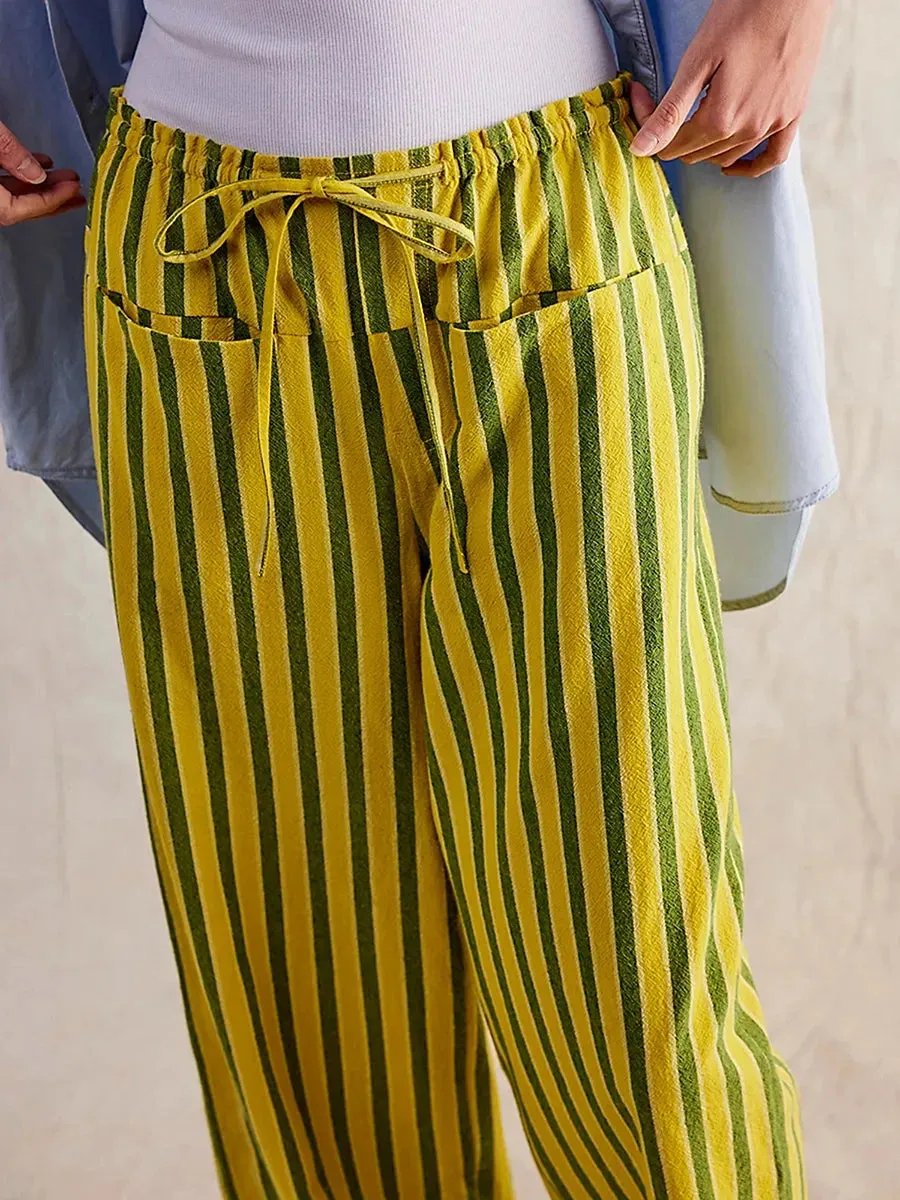 Women’s Baggy Striped Wide Leg Pants