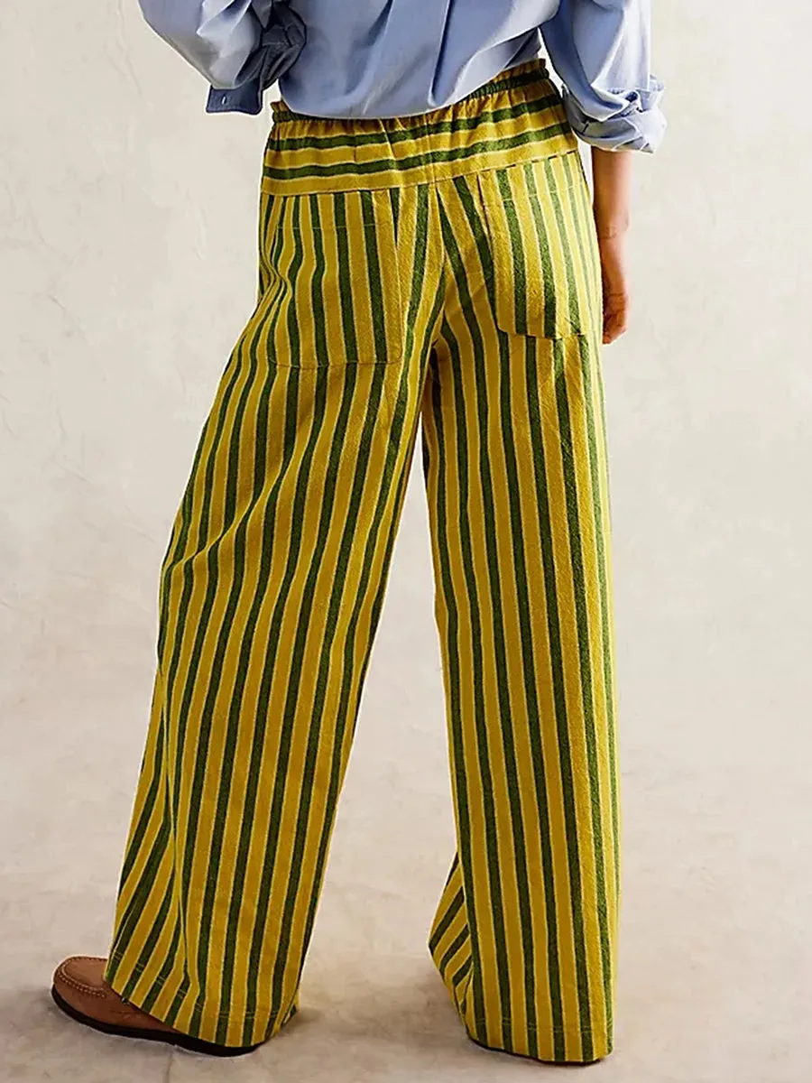 Women’s Baggy Striped Wide Leg Pants