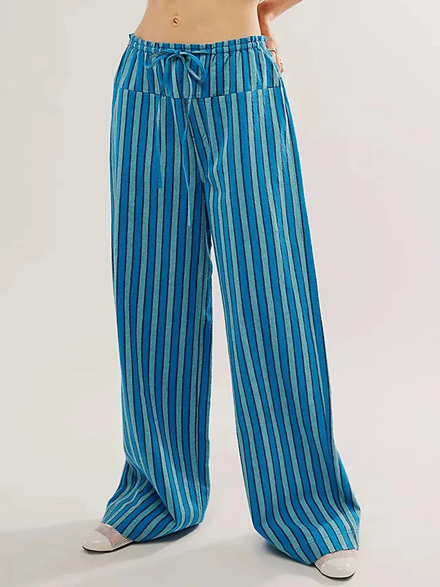 Women’s Baggy Striped Wide Leg Pants