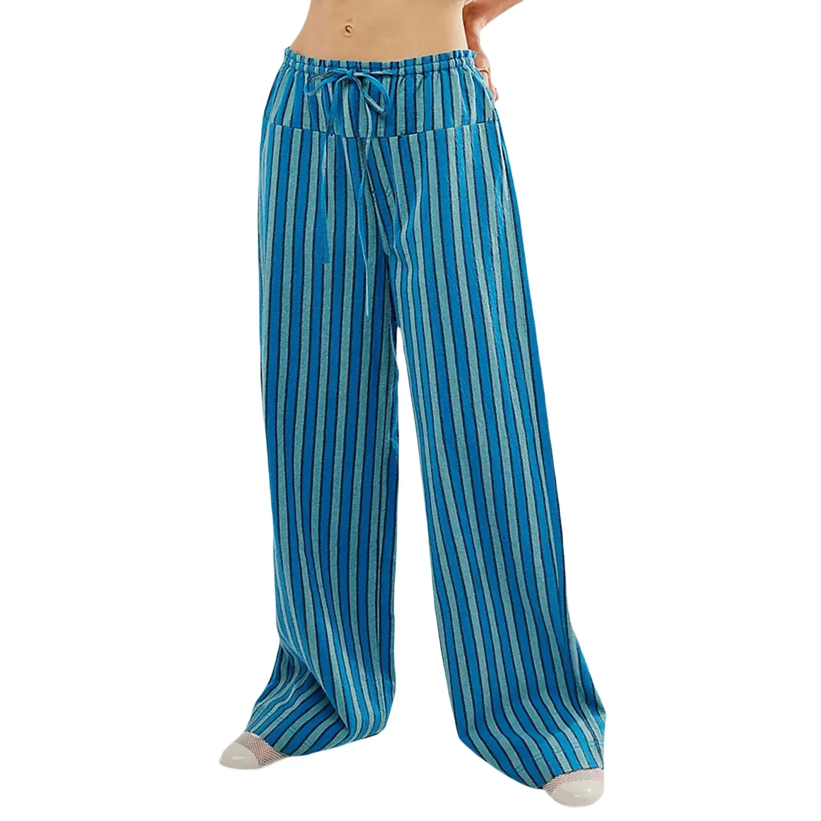 Women’s Baggy Striped Wide Leg Pants