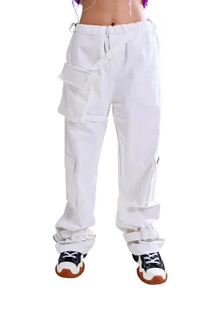 WOMEN'S MOON WHITE CARGO PANTS