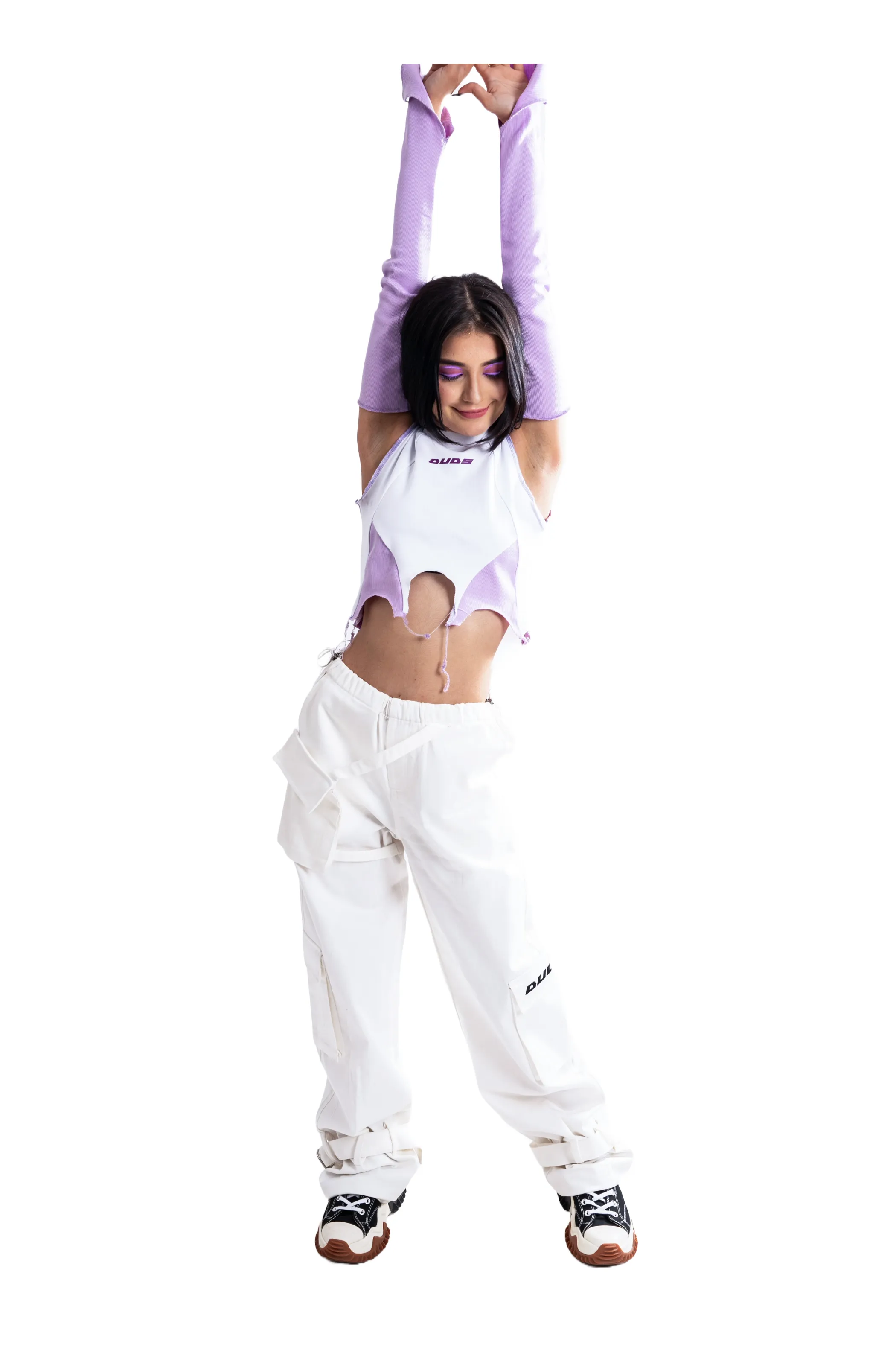WOMEN'S MOON WHITE CARGO PANTS