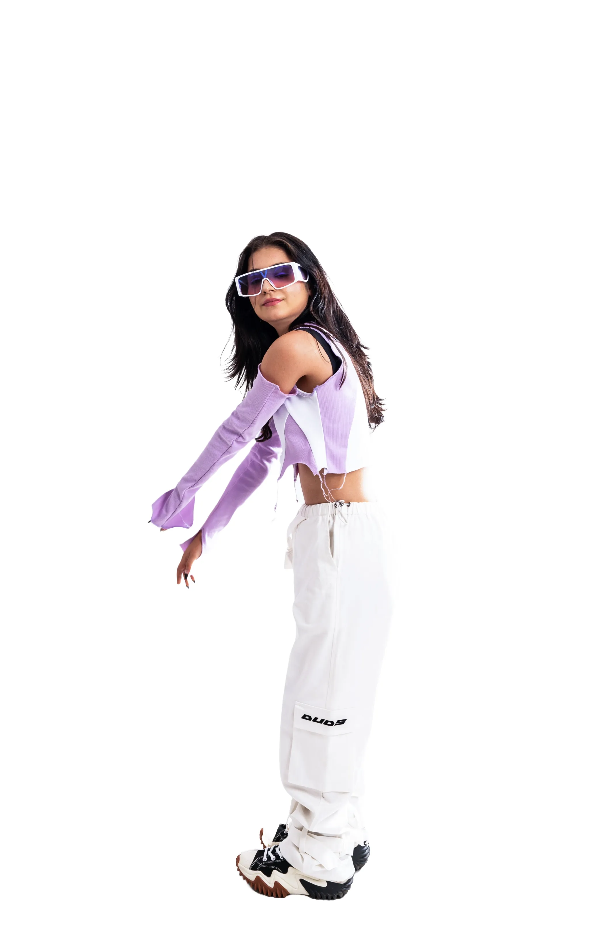 WOMEN'S MOON WHITE CARGO PANTS