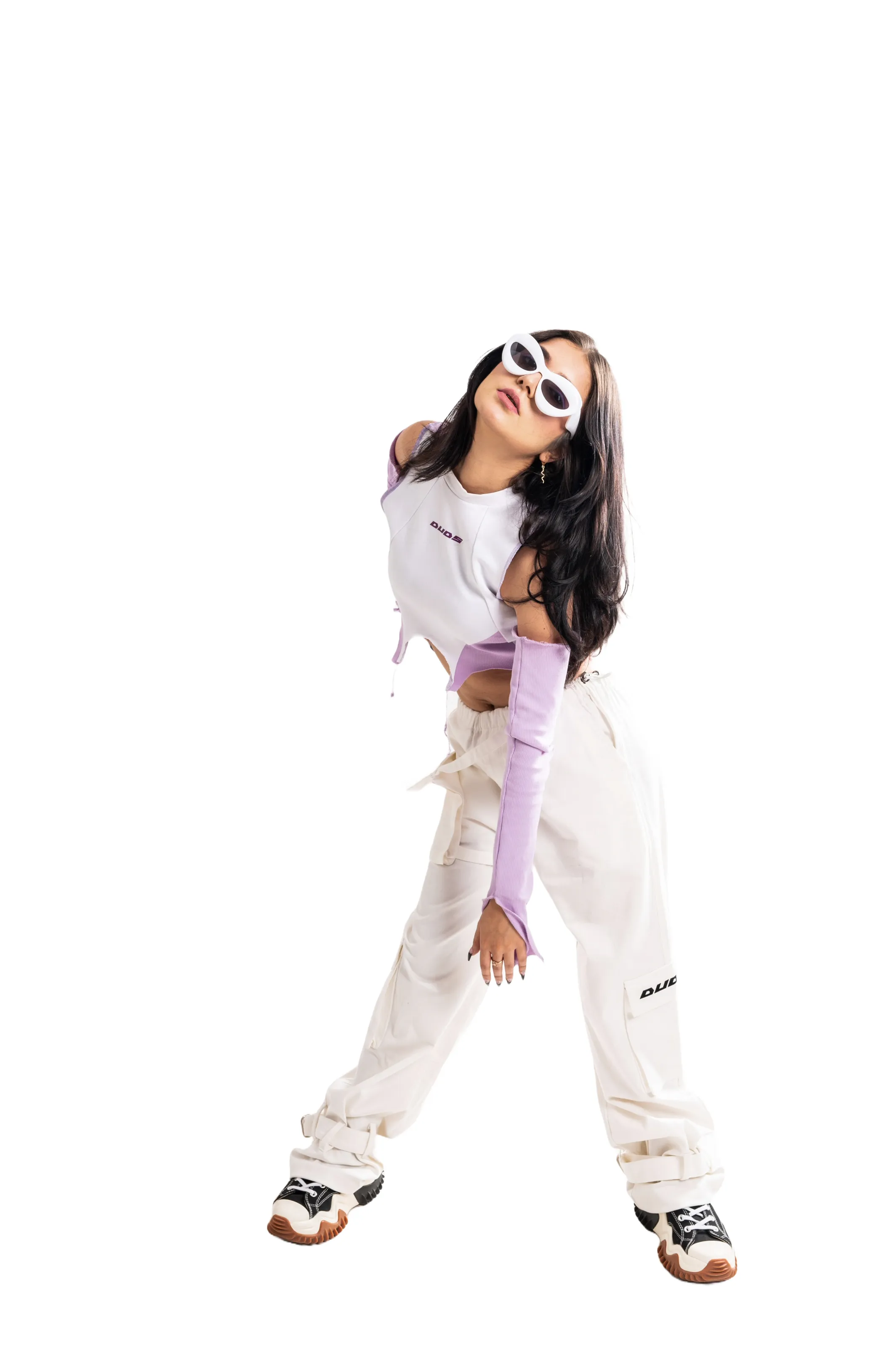 WOMEN'S MOON WHITE CARGO PANTS