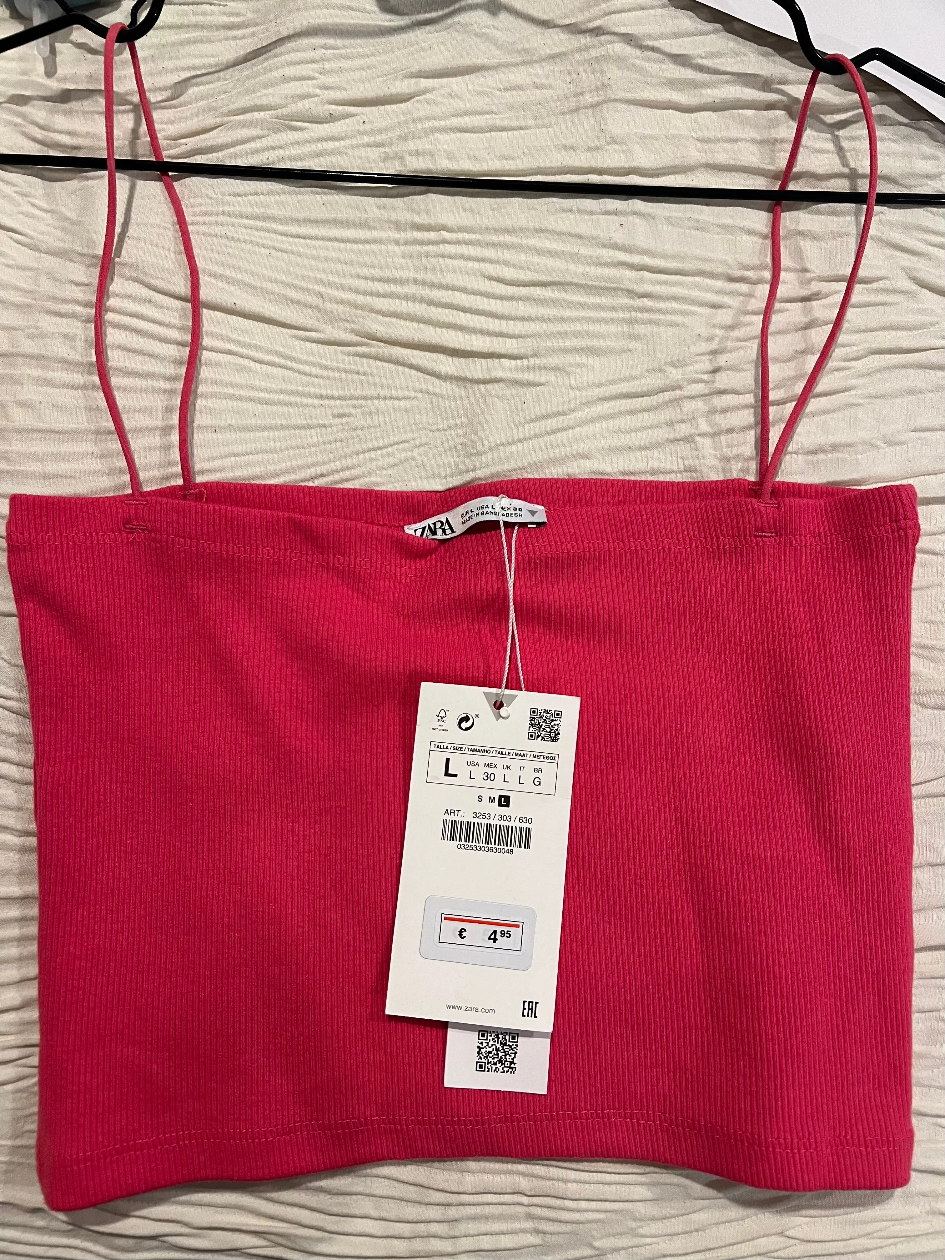 Zara Pink Spaghetti Top